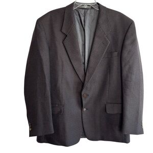 VTG Walter Pyes Sport Coat Jacket Blazer 100% Wool Mens 44R Made In USA 2 Button
